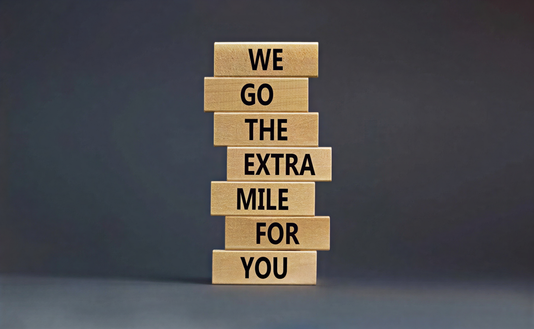 Motivational text stack on blocks